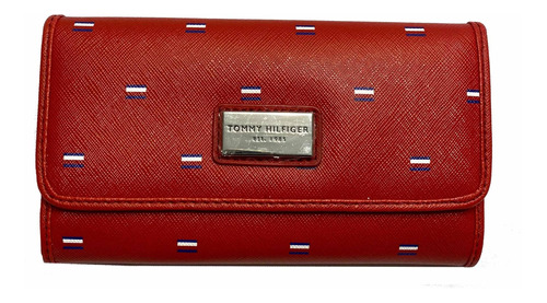 Cartera Tommy Hilfiger Original Mujer Rojo Placa Logo M520