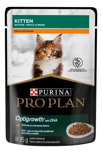 Proplan Kitten Alimento Húmedo Para Gatito 24 Pouches 85 Gr