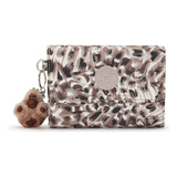 Kipling Pixi Cartera Organizadora Plumas Leopardo 100% Origy