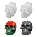 Muhmu Molde De Calavera 3d, Paquete De 2 Moldes De Silicona