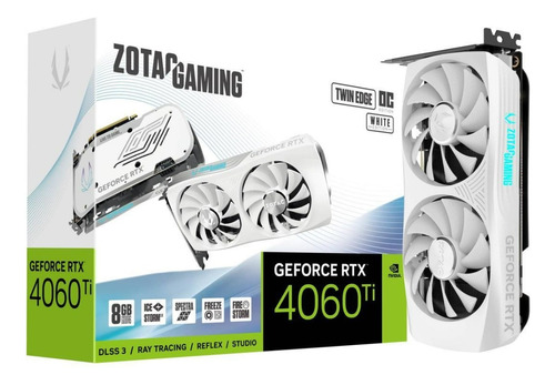 Tarjeta De Video Zotac Twin White Geforce Rtx 4060 Ti 8gb Oc