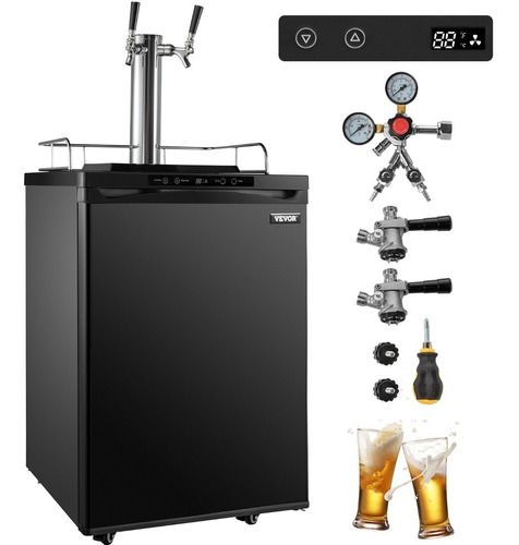 Dispensador Cerveza Kegerator Refrigerador Grifos Dobles