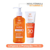 Sabonete Actine 140ml + Filtro Solar 30 Sem Cor Pele Oleosa