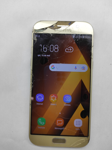 Celular Samsung A520 Tela Quebrada Funcionando Bateria Boa