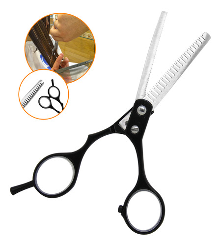 Tesoura Profissional Dentada Cabeleireiro Barbeiro Cabelo