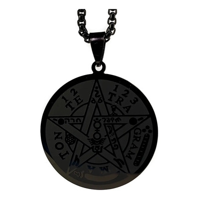 Collar Dije Tetragrámaton Yhwh Yahveh Pla Acero Inoxidable C