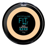 Maquillaje En Polvo Fit Me Matte & Poreless Maybelline 12g Color 110 Porcelain