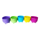 1 Pack 24 Salseras Redondas Tipo Molcajete En Colores