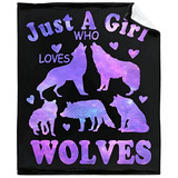 Manta De Lobo Stuffed Just Girl Who Loves Wolves Regalo...