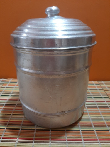 Antiguo Tarro De Cocina De Aluminio De 2kg Art 585