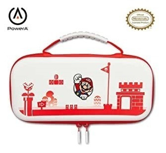 Estuche Funda Mario Blanca Para Nintendo Switch Nuevo