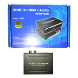 Conversor Hdmi A Hdmi + Audio Rca - Spdif - Modelo Qs80