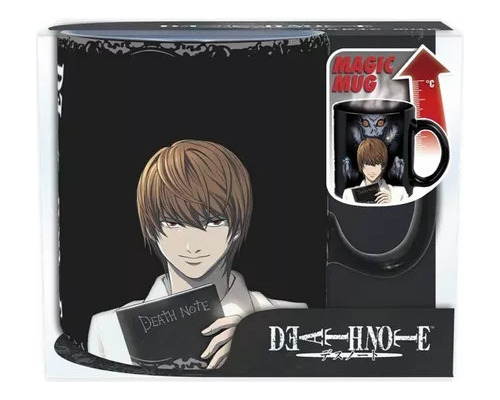 Death Note Taza Mágica Abystyle L Y Kira Color Negro