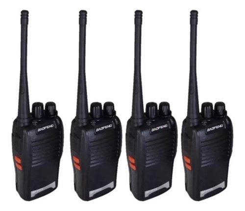 Kit 4 Radios Comunicador 777s 16canais Profissional O Melhor Bandas De Freqüência 400-470mhz Cor Preto