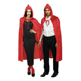 Capa Negra Capucha Unitalla Unisex Disfraz Vampiro Halloween