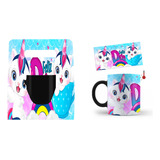 Kit Caja, Taza Mágica, Gatito Unicornio, Feliz Dia, 11oz