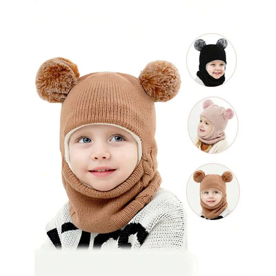 Gorro De Invierno Con Capucha Y Capucha De Punto Grueso, Gor | Meses sin interés