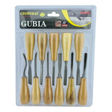 Juego De Gubias Tallado Madera Cinceles Manuales 11 Pcs