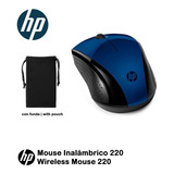 Mouse Hp Inalámbrico 220 Azul Con Estuche