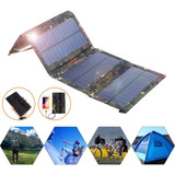 Cargador Solar Portatil Plegable De Panel 10w Puertos Usb