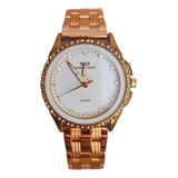 Reloj Knock Out Bronce Strass Accesorio Mujer