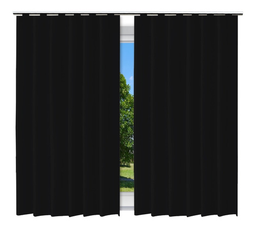 Cortina Blecaute Blackout 280x280cm 100% Pvc P/ Trilho