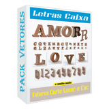 Letras E Números Em Caixa Pack 1 Arquivos Corte Laser Cnc