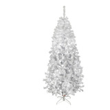 Arbol De Navidad Pino Vermont Blanco C/luces Led De 220cm