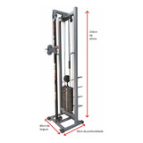 Monocross Over Polia Simples De Chão 80 Kg De Peso Academia Cor Da Estrutura Cinza-escuro