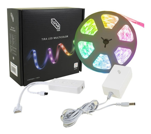 Tira De Luz Led Iusa Smart Multicolor Wifi 5mts