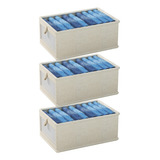 Pack 3 Organizador De Ropa Interior Caja Organizador Closet