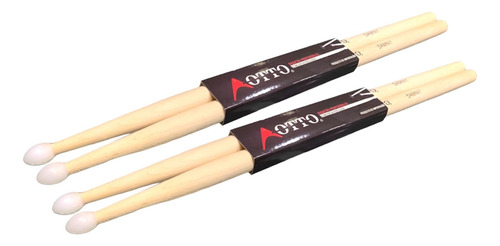 2 Pares De Baquetas Bateria 5a Maple/roble Punta Nailon Otto