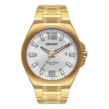 Relógio Orient Sport Aço Masculino Mgss1236 Dourado + Kit Cor Do Fundo Branco