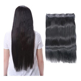 Extensiones Cabello Cortina 60cm Largo Fibra Bambú Natural