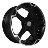 Jgo De Rines 4pzas Para Auto 18 X 8 5-112/114 Black Matte