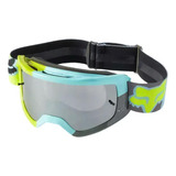 Antiparra Fox Main Trice Goggle Motocross Enduro Atv Cuatri Color De La Lente Gris Oscuro Color Del Armazón Turquesa Talle Único