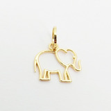 Pingente De Elefante Em Ouro 18k