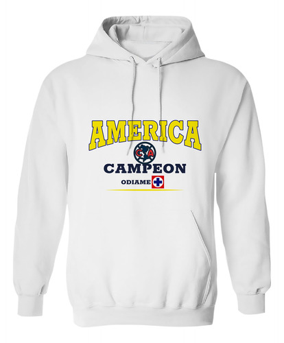 Sudadera Con Gorro Aguilas America Campeon Odiame Mas