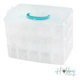 Scrapbook Organizador Transparente 3 Niveles Cajonera Wer