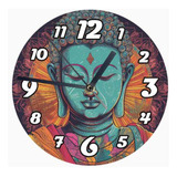 Reloj De Madera Brillante Diseño Buda B43