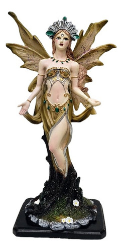 Figura Hada Elemental Del Bosque 28 Cm Alto 