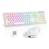 Magegee Combo Teclado Y Mouse Inalámbricos Juegos, Teclado Y