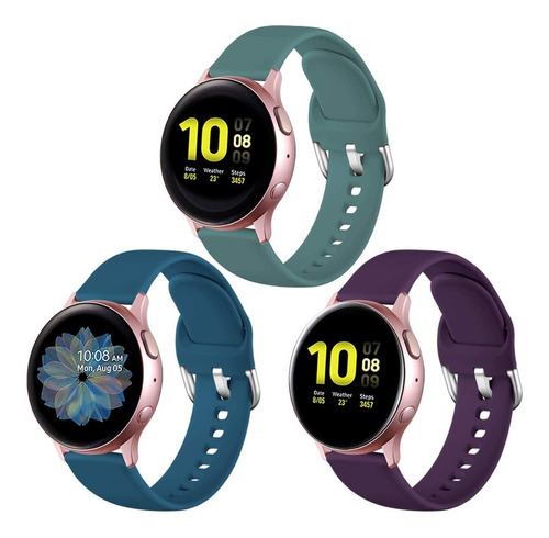 3 Mallas P/ Samsung Watch Active 1 Y 2 (3 41mm) Small G9