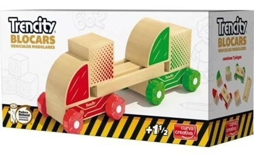 Trencity Blocars Dobles Vehiculo Modular Auto De Madera 