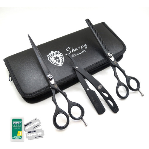 Kit Tijera Corte Pulir 7.5' + Navaja + Estuche #1709 -sharpy