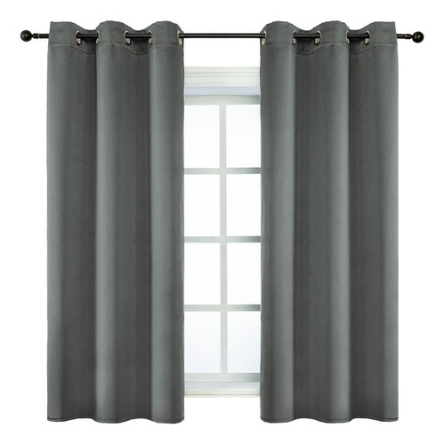 Cortina Para Ventana 214x160cm En 2 Paneles Con Moño