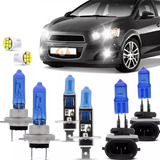 Kit Lâmpadas Sonic 2012 2013 2014 2015 Super Brancas Farol H7 H1 55w Milha H27 881 27w - Techone 8500k 12v Inmetro