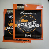 Kit 2 Encordoamentos Strinberg Ba-4 Baixo Acústico 4 Cordas