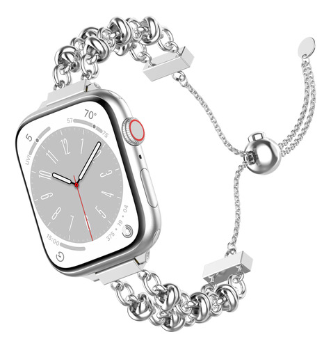 Correa Brillante Para Apple Watch Ultra  Pulsera De Metal De