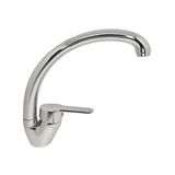 Monocomando Madrid Cisne Cocina Mesada Mozart Acabado Cromado Color Cromo